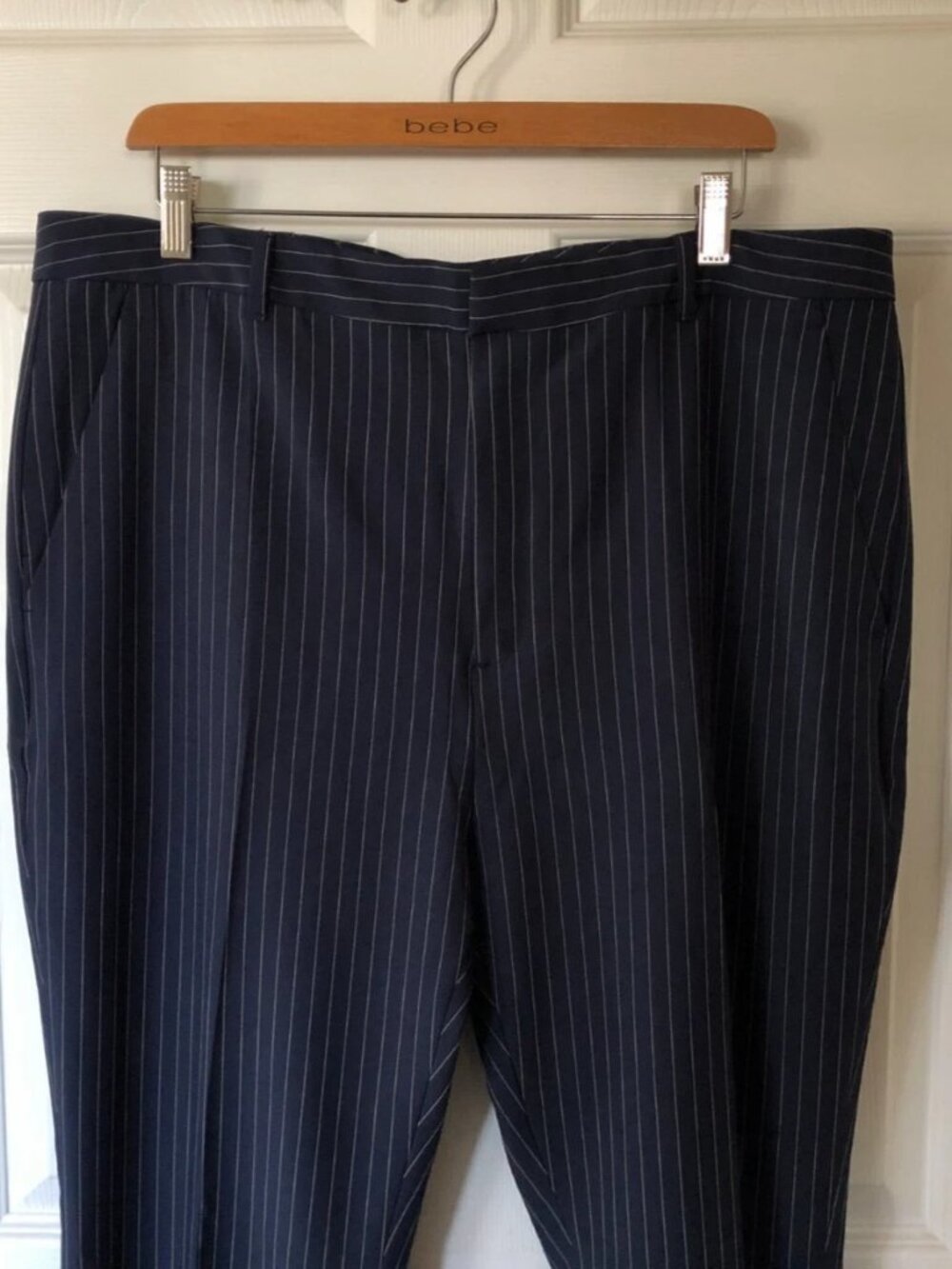 Banana Republic Blue Stripe Bootcut Fit Dress Pants Work Trousers Womens Size 16 - Picture 3 of 11